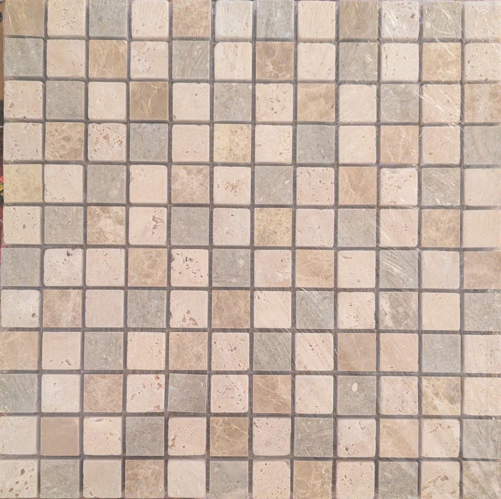 Satori Countryside Natural Stone Mosaic Tile Sheet Beige Gray 30.5×30.5cm