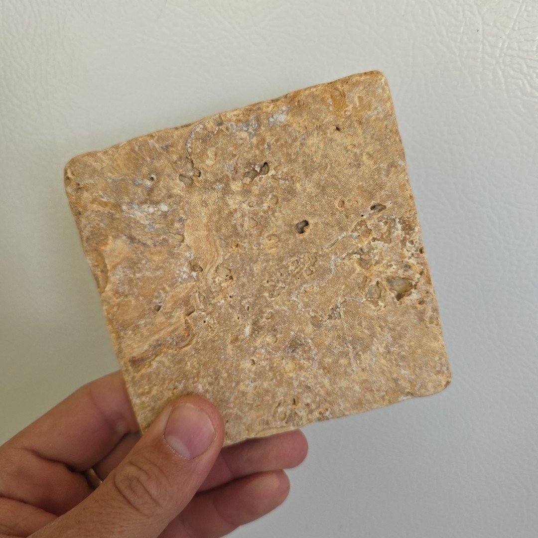 (1) Florida Tiĺe Pietra Art GIALLO Limestone 4×4 Off-White Beige Made In Turkey