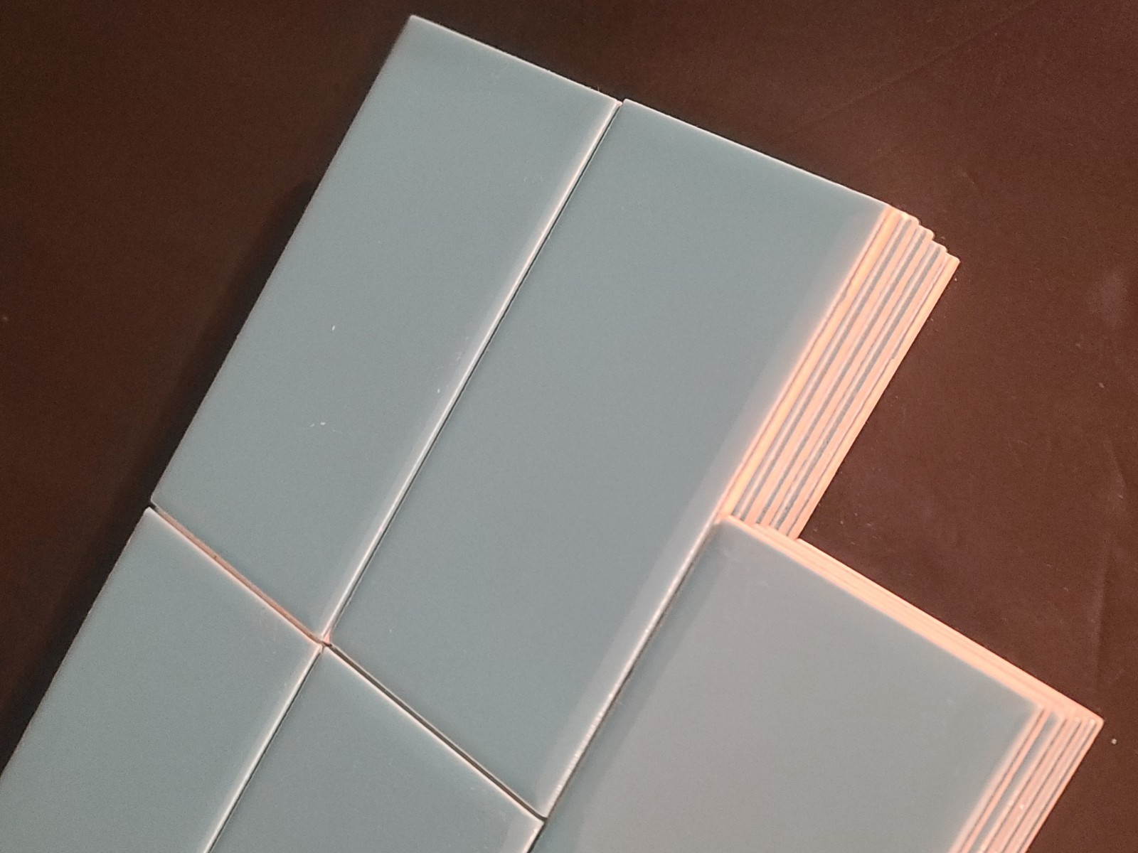 (LOT OF 26) NEW Gloss TEAL Subway Tile Made in Mexico 3″ X 6″ X 1/4″