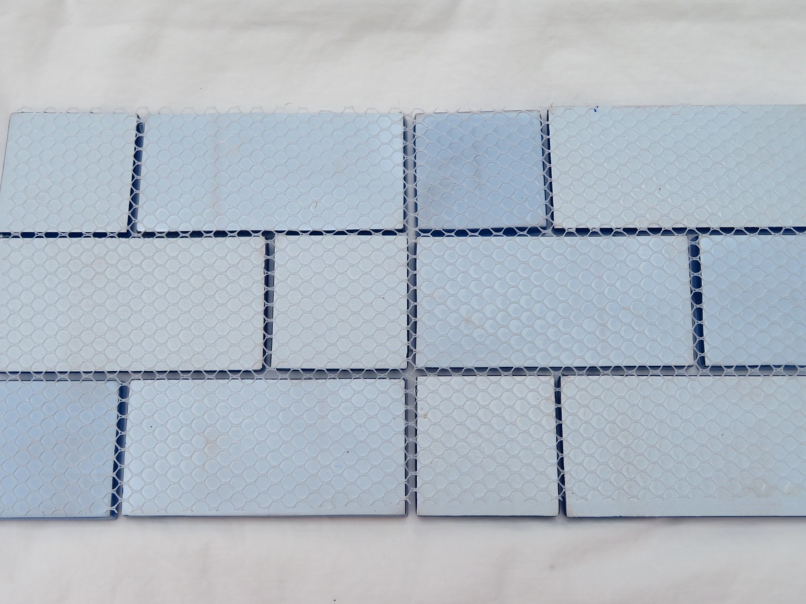 Tiles Iridescent Glass Weatherproof Sheet of 12″ x 6″ Wavy & Smooth Unused Blue