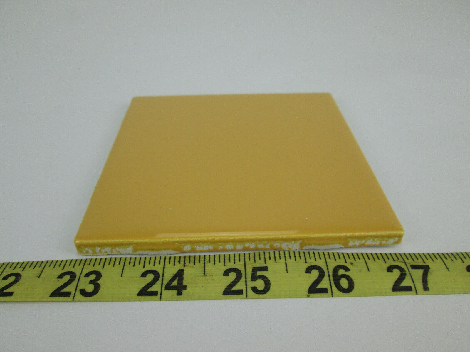 Lot of 6 New Old Stock Daltile Ceramic Tile Mustard Yellow QTC1 4-1/4″ x 4-1/4″