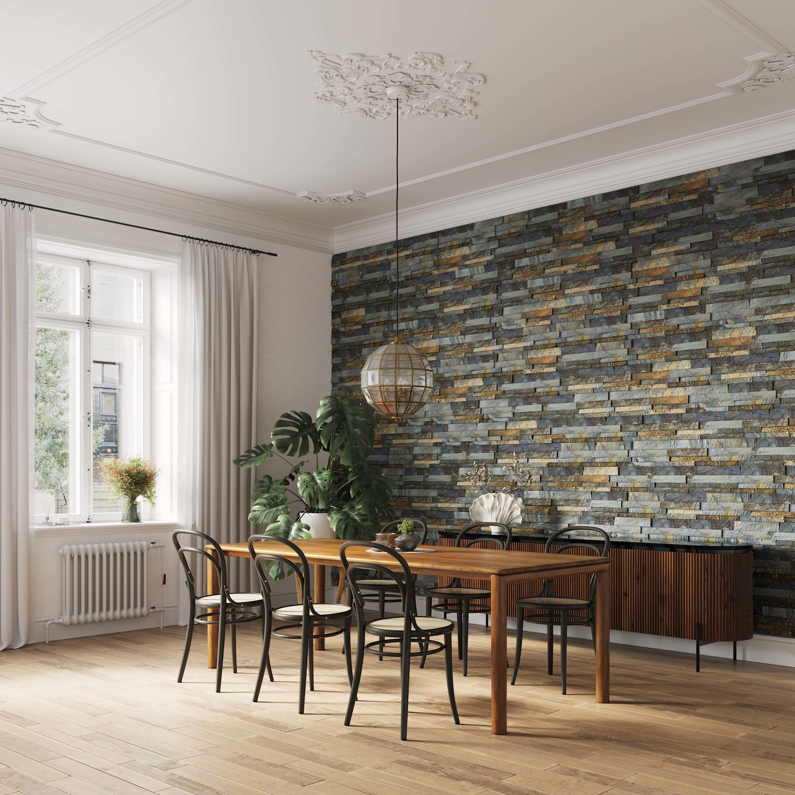 Cruz Bay Studio MKT2769 Linear Lines – 6″ x 12″ Brick Wall Tile – – Platinum