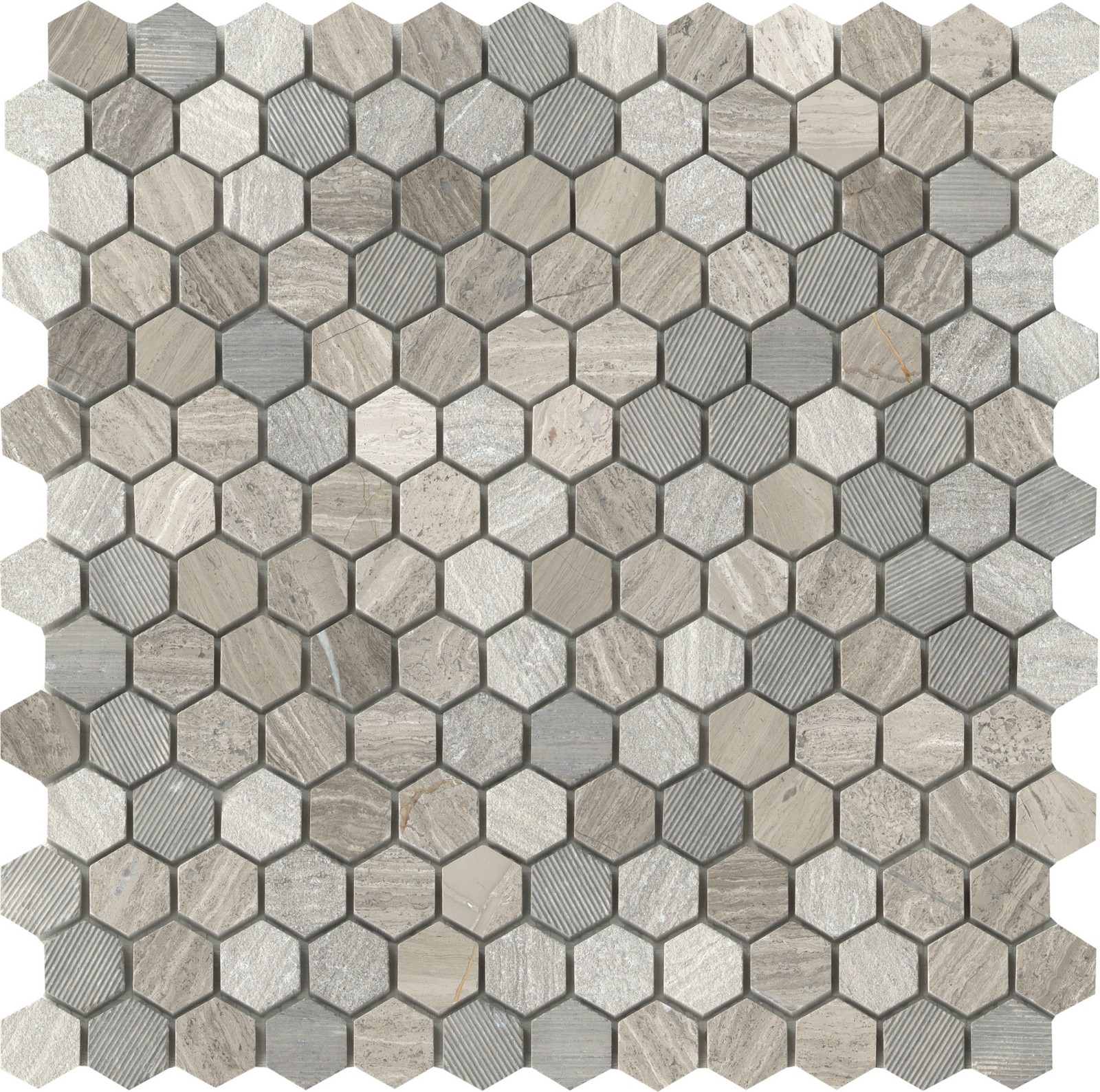 Emser Tile M05METR1212M1HV2 Marble – 12″ x 12″ Geometric Wall – Grey