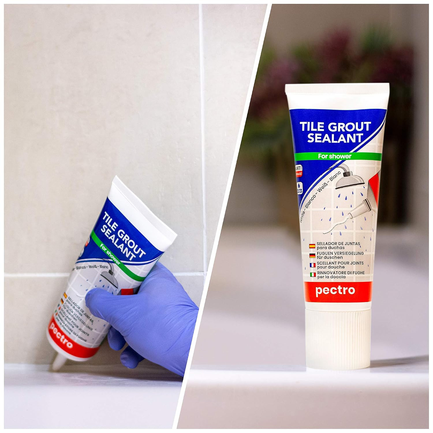Waterproof Tile Grout Sealer Kit, Premixed Grout Sealant for Shower & Tub, Ba…
