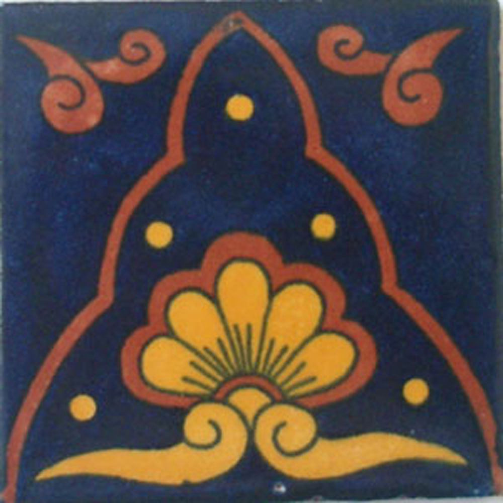 C#071) MEXICAN TILES CERAMIC HAND MADE SPANISH INFLUENCE TALAVERA MOSAIC ART