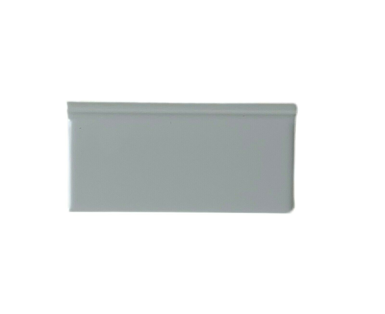 3″ x 6″ Silver Matte Ceramic Tile Sanitary Cove Base Floor Trim