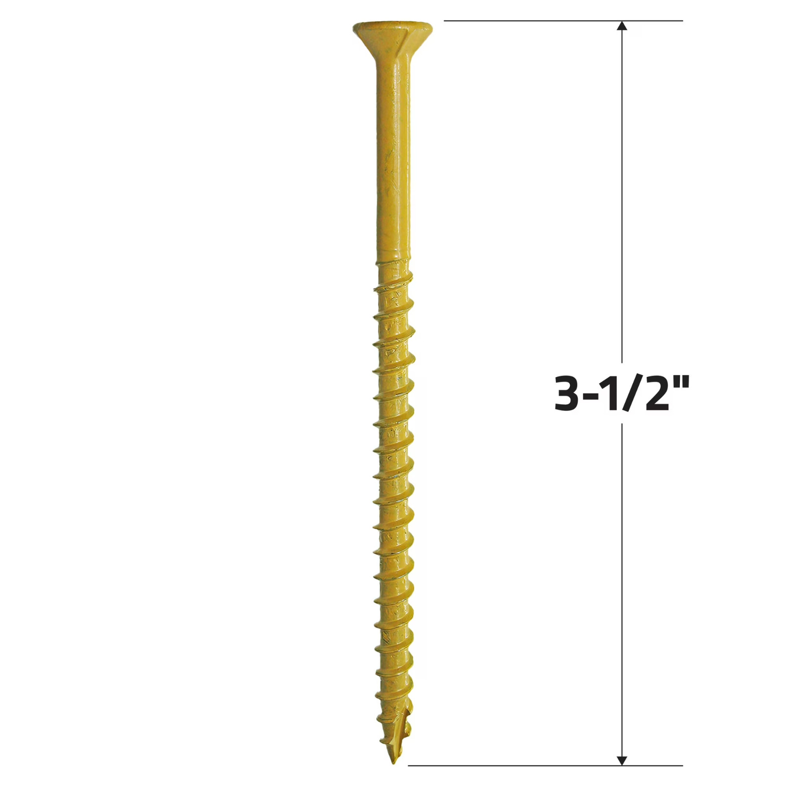 (4 pack) PrimeGuard Plus #10 x 3-1/2 in. Tan Wood to Wood Deck Screw 1lb