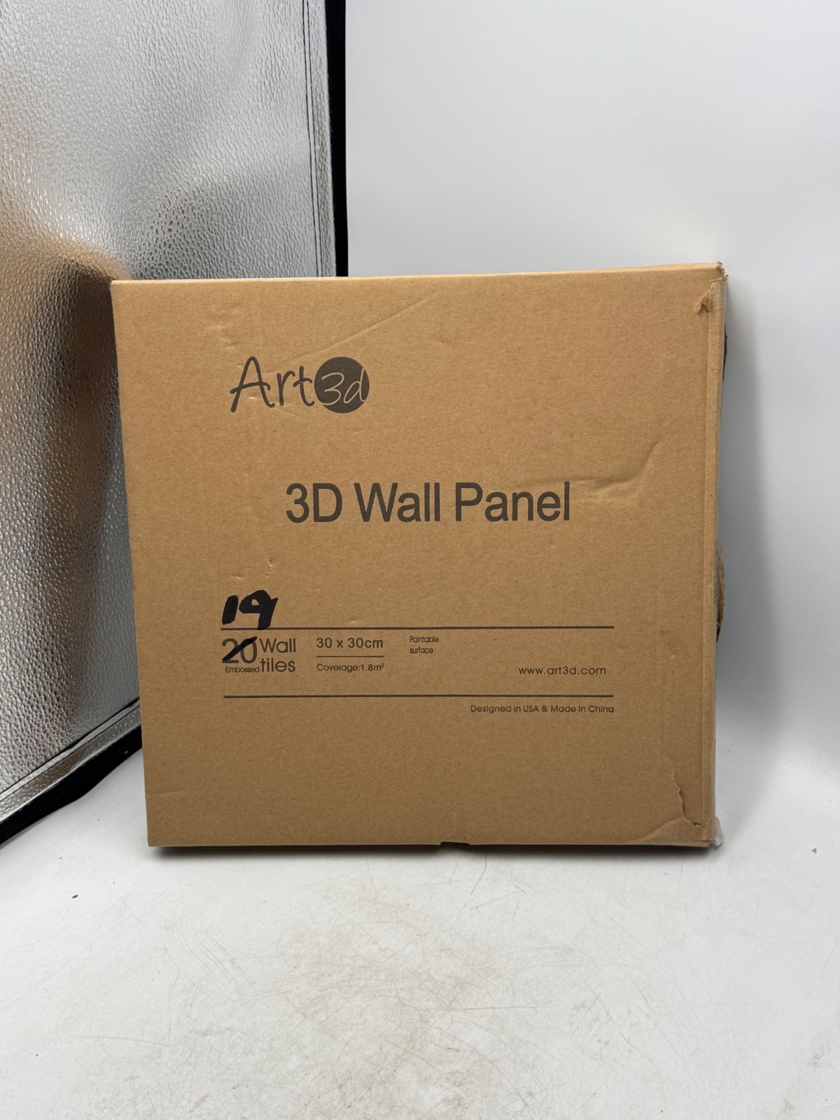Art3d 3D Wall Panel 11.8×11.8 White Decorative Paintable Tiles 1.8m2- Box of 19