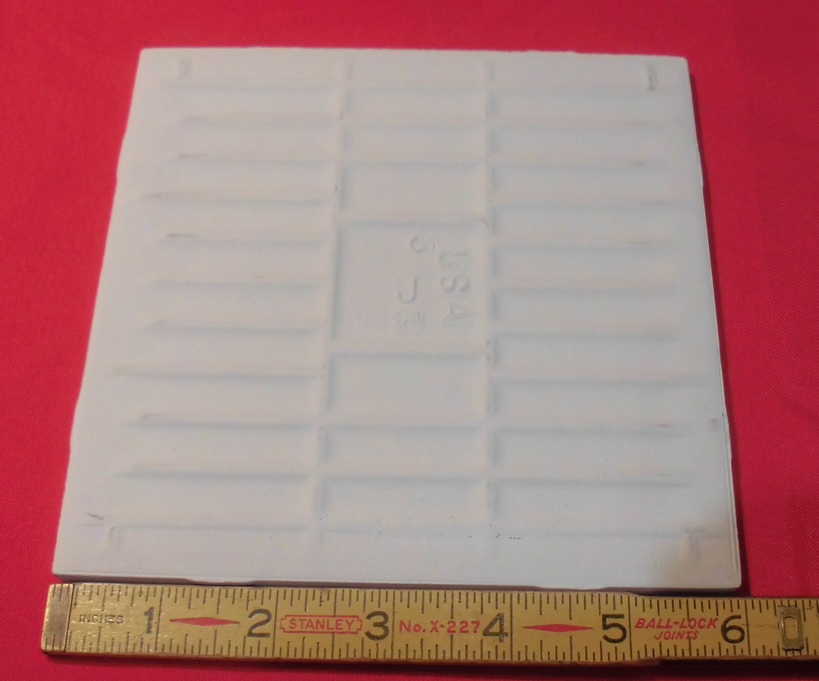 1 pc. 6″ X 6″ Ceramic Tile *Matte Biscuit* by American Olean from late 1990’s