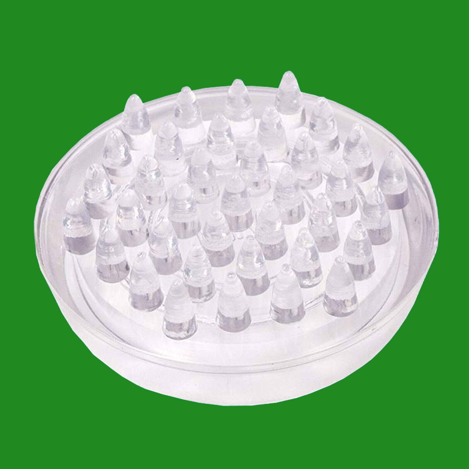 24x 45mm Clear Spiked Castor Cup Anti Slide Floor Carpet Furniture Protector