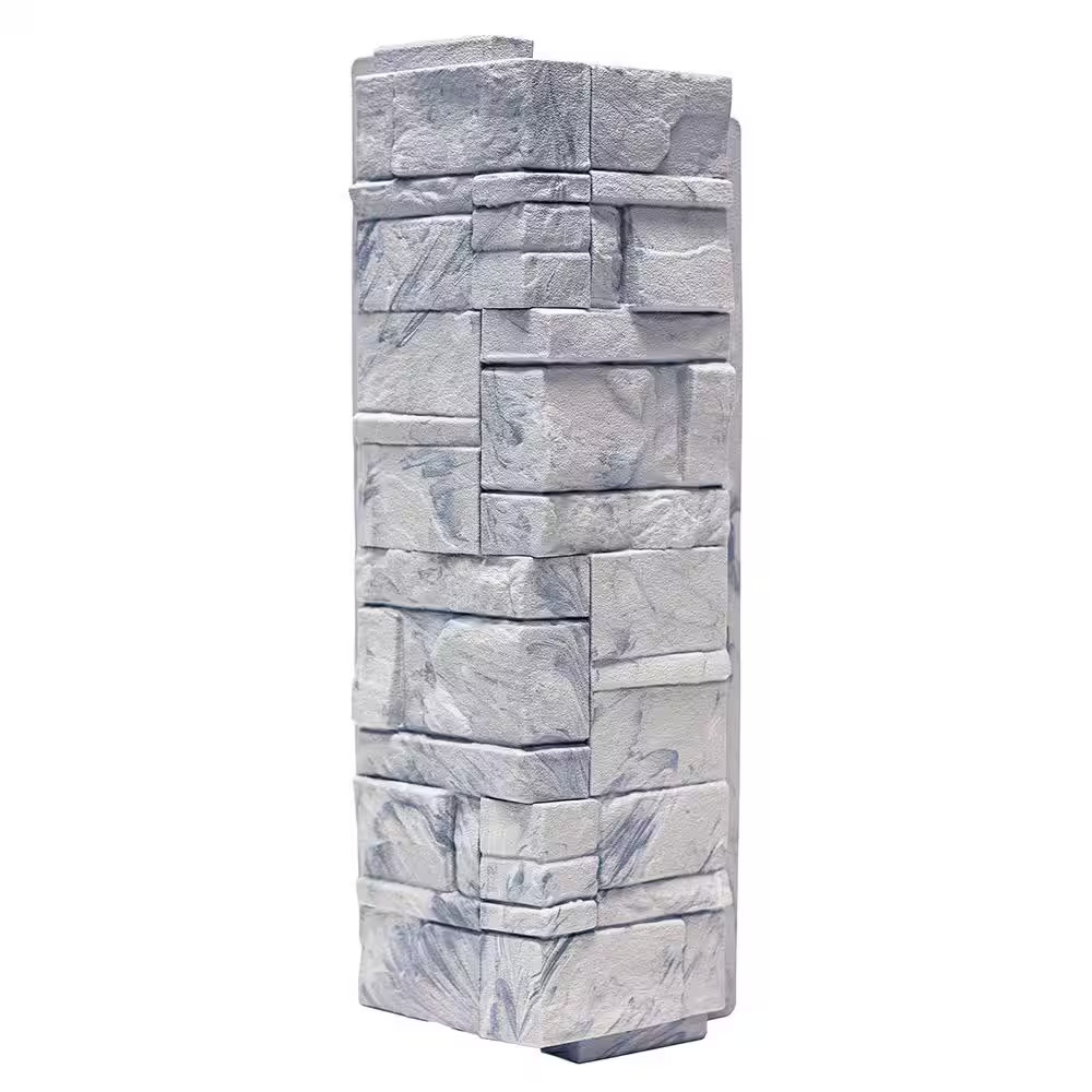 Novikstone Carrara Collection (5.9 In. X 16 In.) Stone Siding Corner in Grigio (