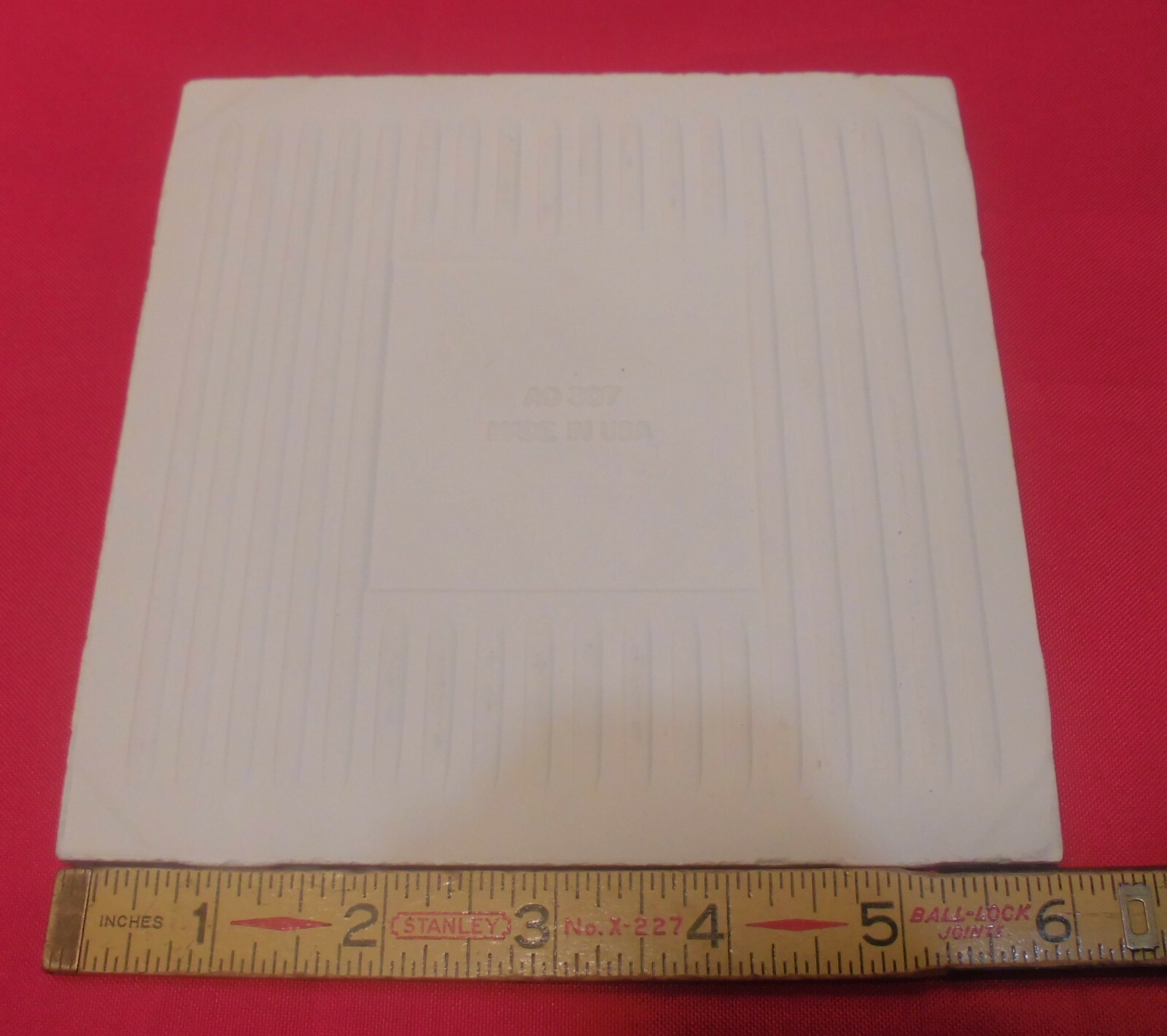1 pc. Off-White: 6″ X 6″ Ceramic Crystalline Tile by American Olean from 1990’s