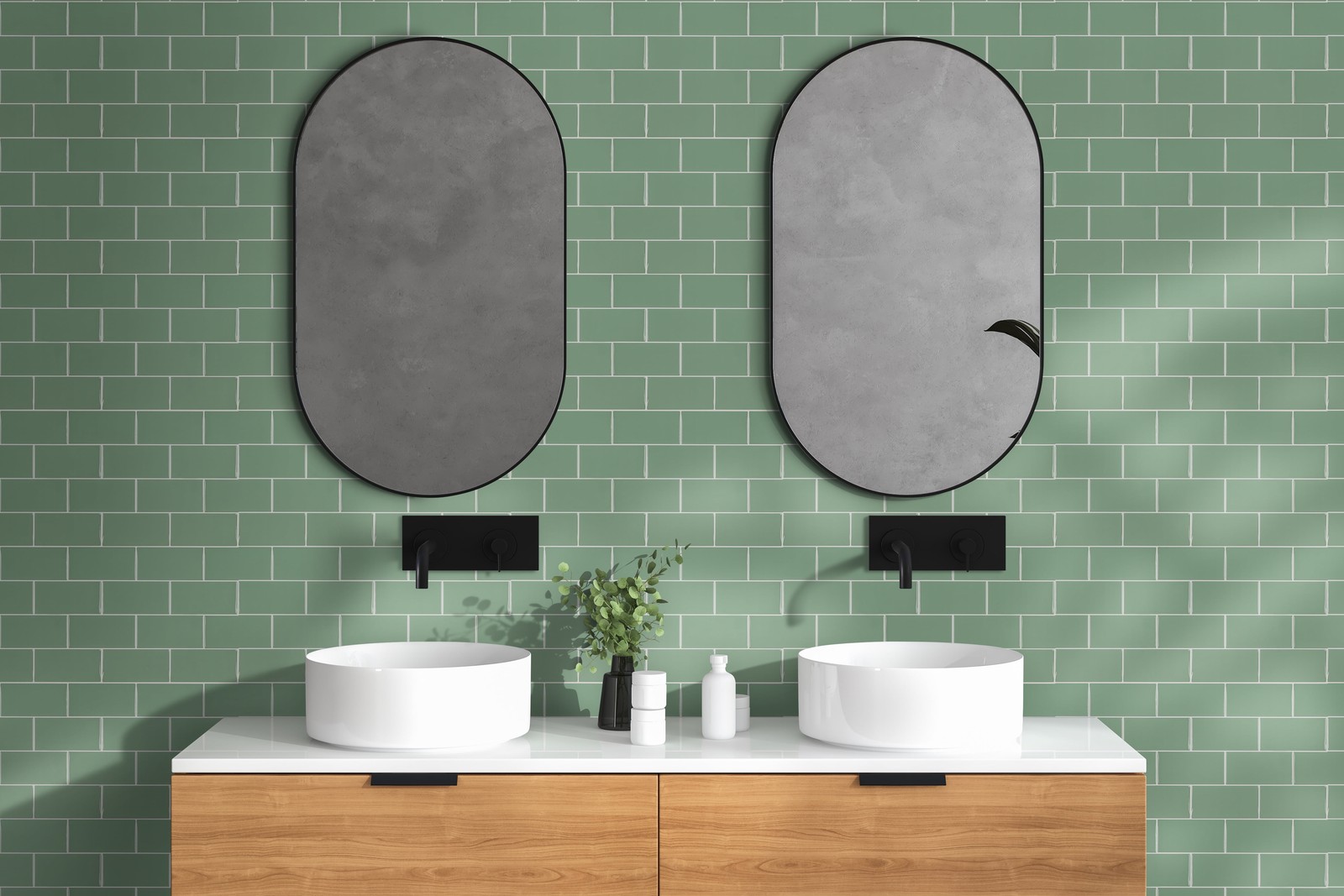 Mainstays Green Subway Peel & Stick Mosaic Wall Tile (2.76 Sqft / pack)