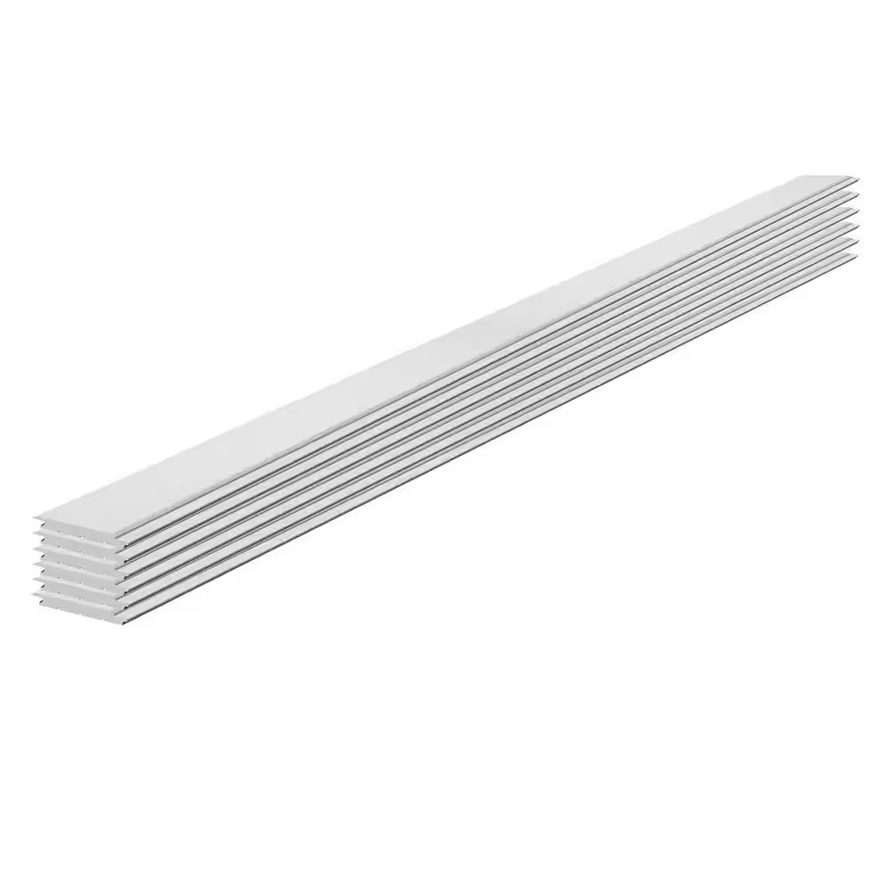1 In. X 6 In. X 8 Ft. Timeless Farmhouse White Smooth Painted V-Groove Accent Wo