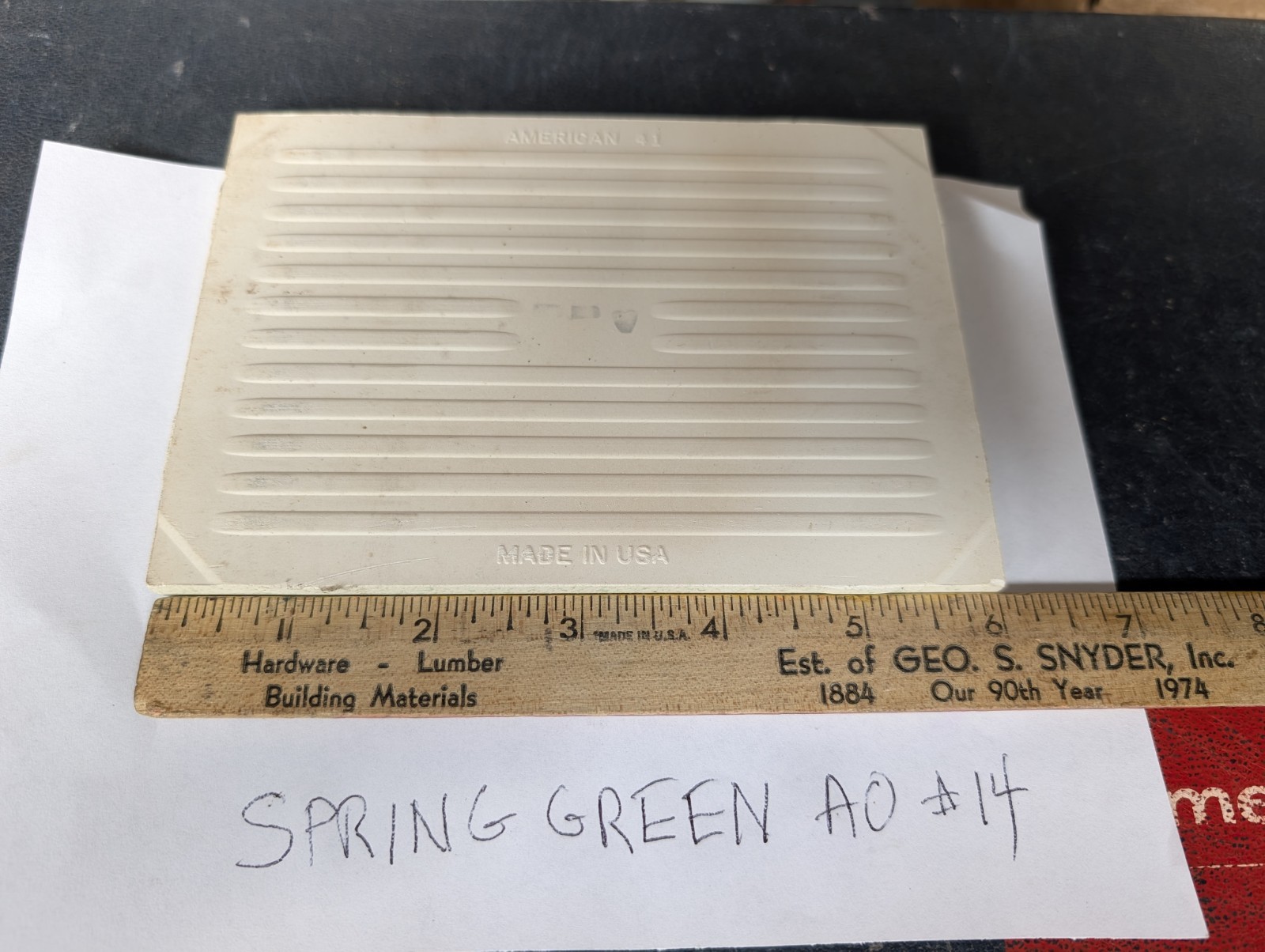 1 piece 4-1/4″ X 6″ Ceramic Tile #14 Spring Green New American Olean Tile