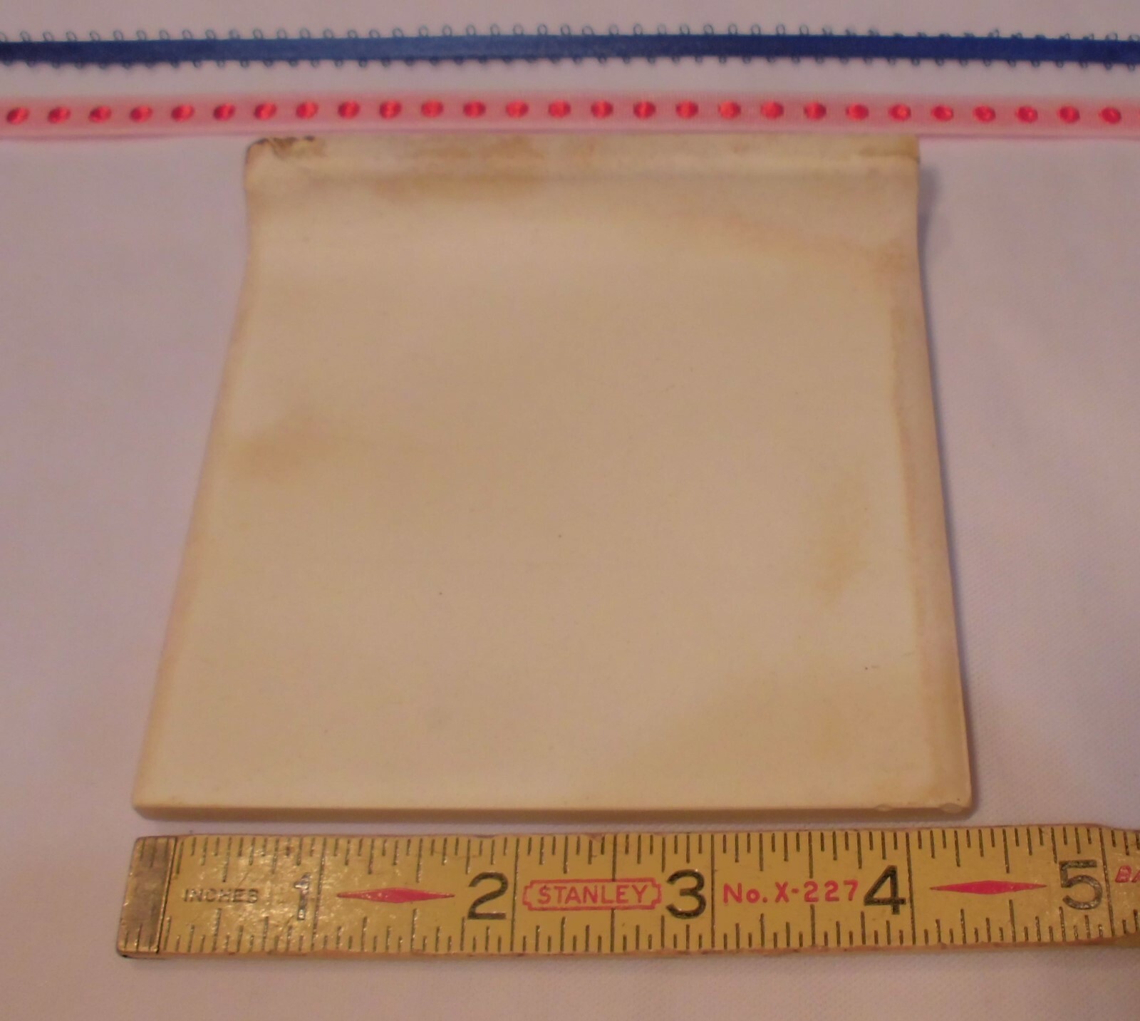 1 Shell Pink Radius Bullnose Ceramic Tile 4-3/8″ by Mid-State: Glossy Mud Caps