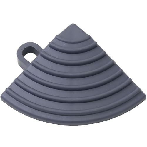 Garage Floor Tiles Looped Edge, 15.5″ x 2.35″, 4 Round corner – 4 Pack Gray