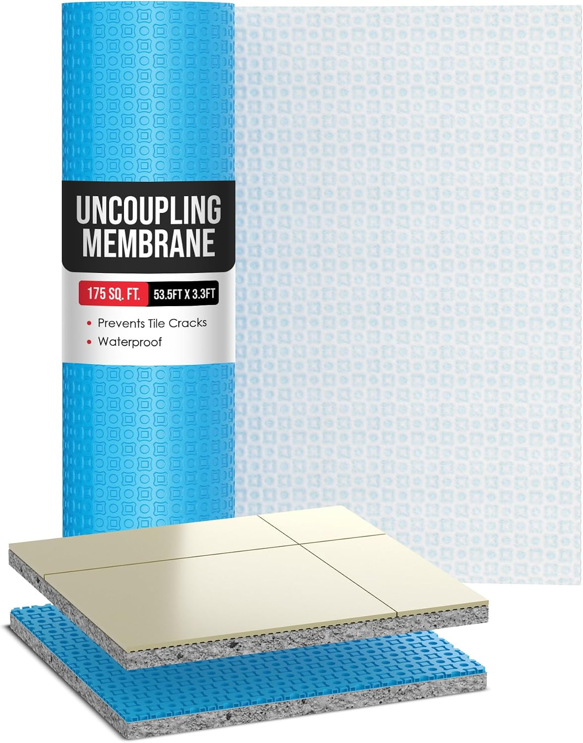 Uncoupling Membrane, Tile Underlayment, Tile Membrane, Flooring Underlayment, fo