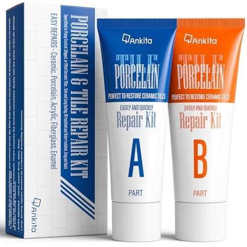 Tile Repair Kit (Pure White), Ceramic & Porcelain Tile Chip Repair Kit with Supe