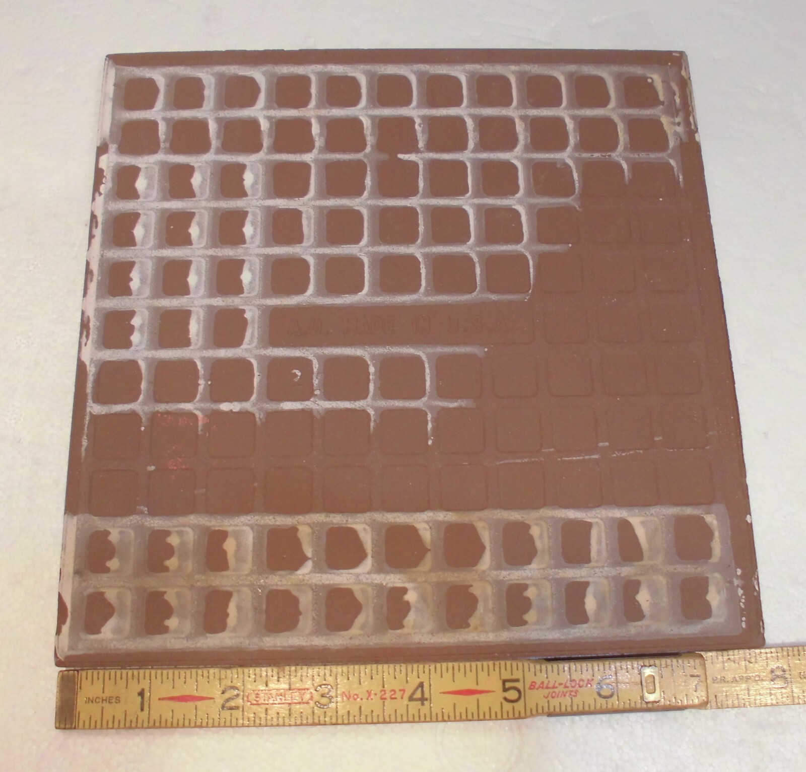 1 pc. Maroon-Wild Rose: 8″ Ceramic Floor Tile by American Olean, Speckled, New