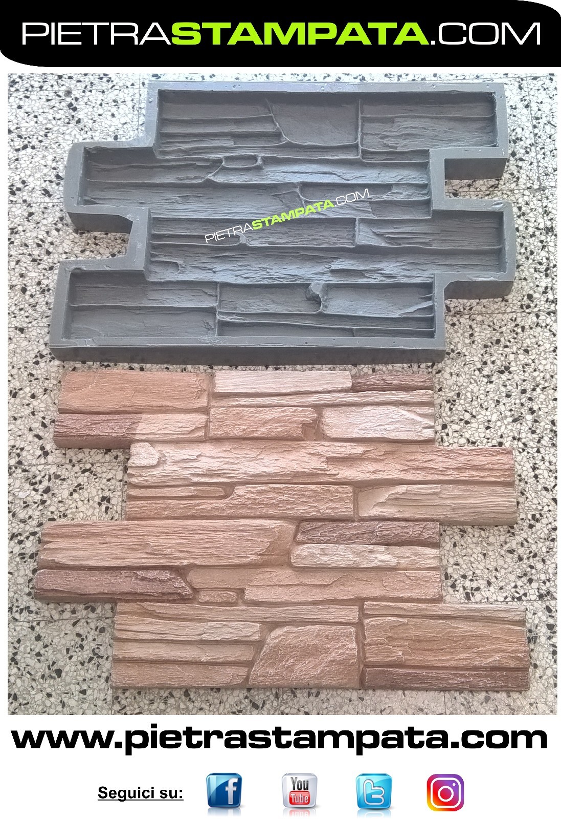 Mold Fake Stone Reconstructed Coating Chalk Cement Rubber Polyurethane