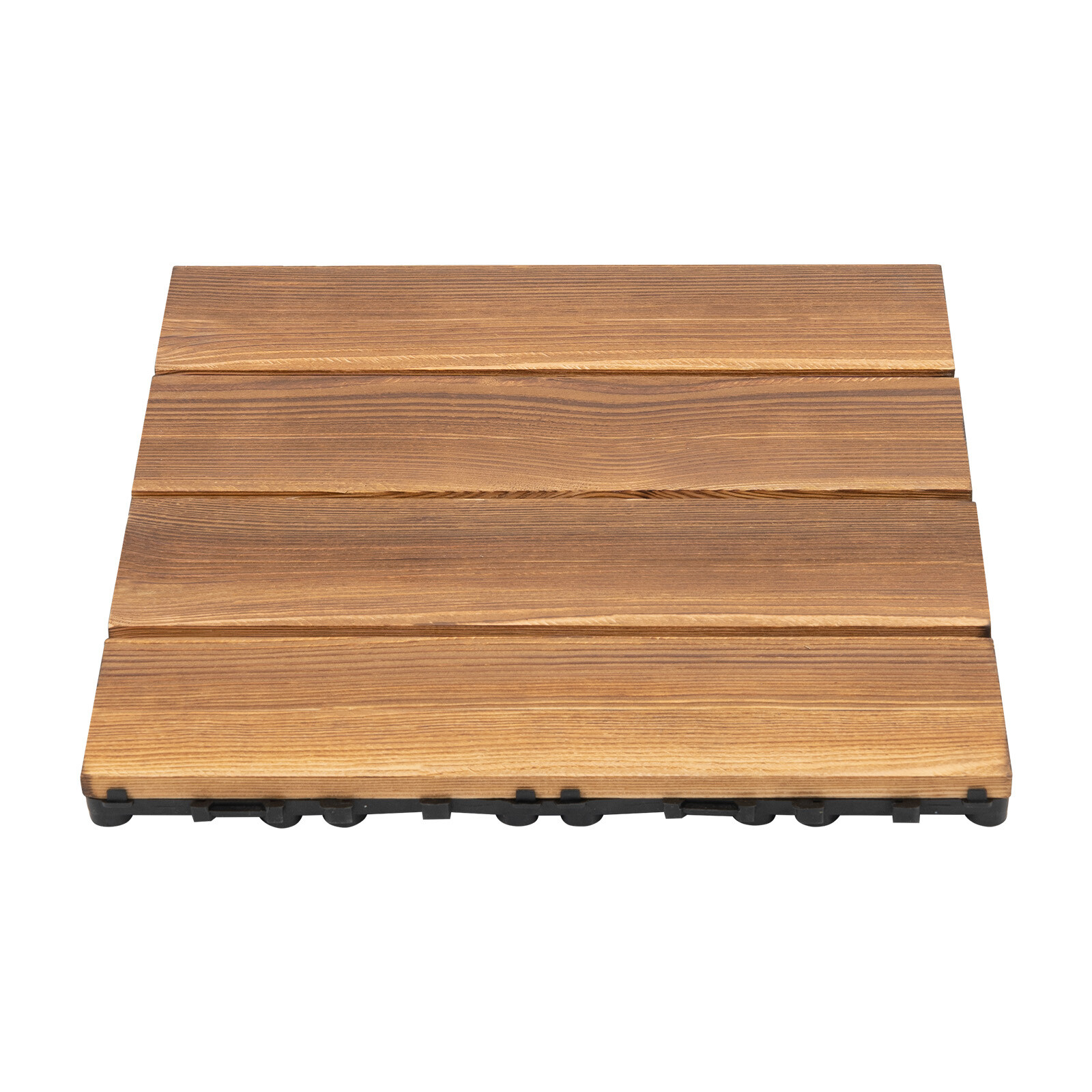 36Pcs Hardwood Interlocking Patio Deck Tiles Wood Flooring DIY Outdoor 12”x12”
