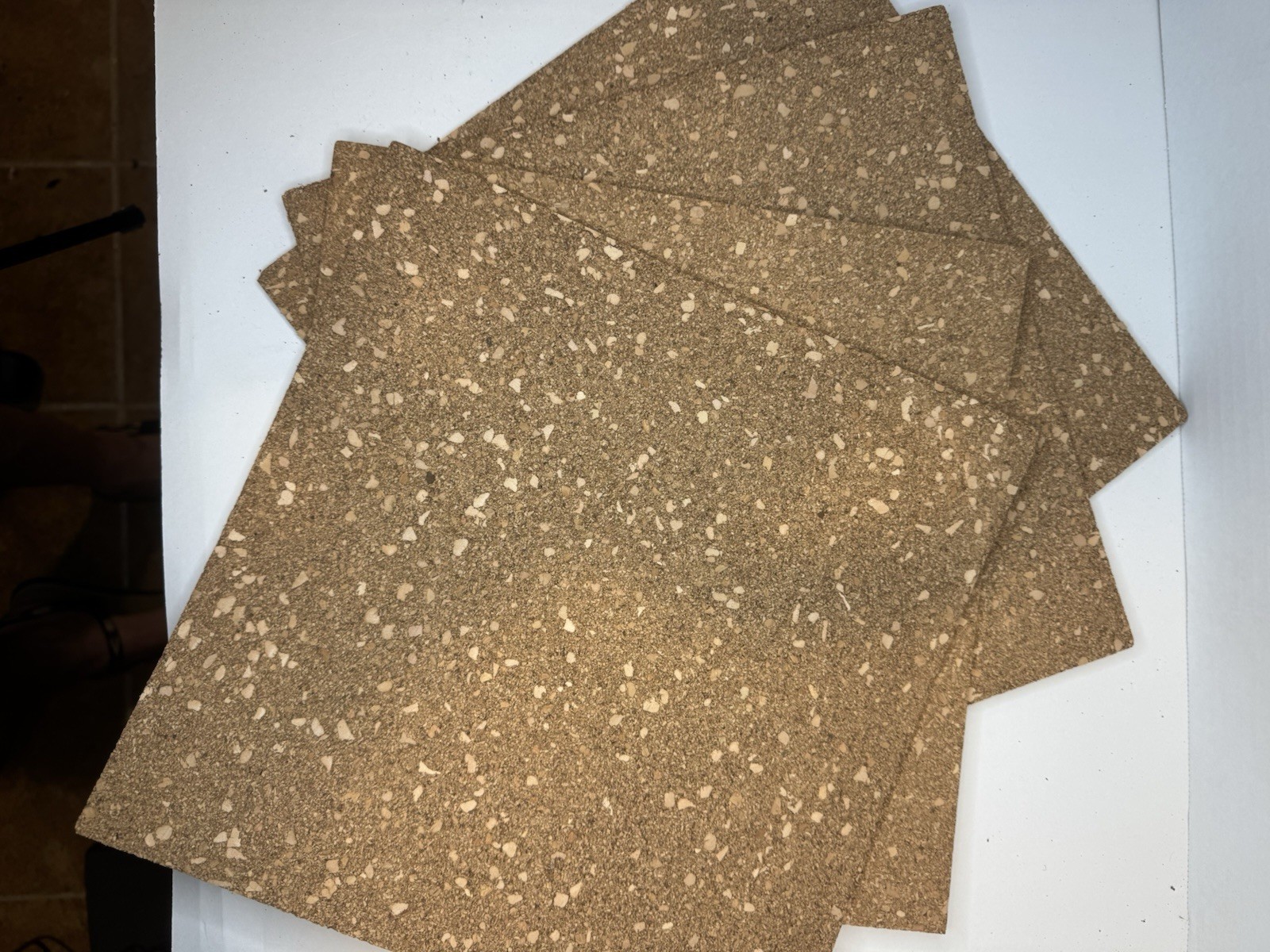 12×12 Square Cork tiles 4 pieces for projects