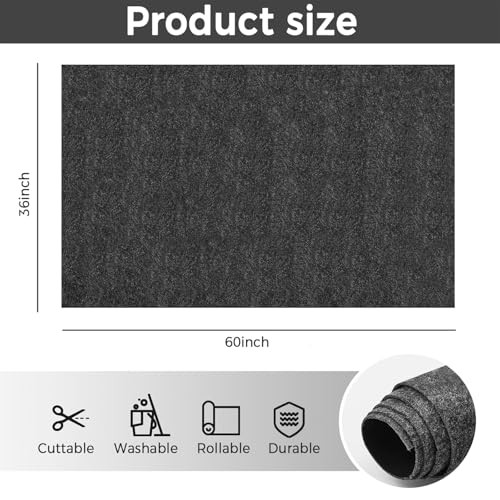 Oil Spill Mat, 36 * 60in Garage Floor Mat for Under Car, Absorbent Oil Pad,