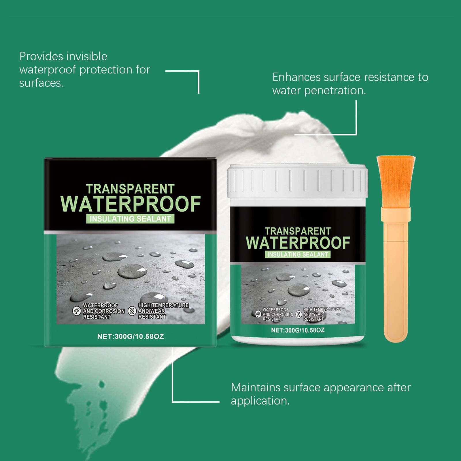 300g Invisible Waterproof Agent Insulating Sealant Anti-Leakage Agent + Brush