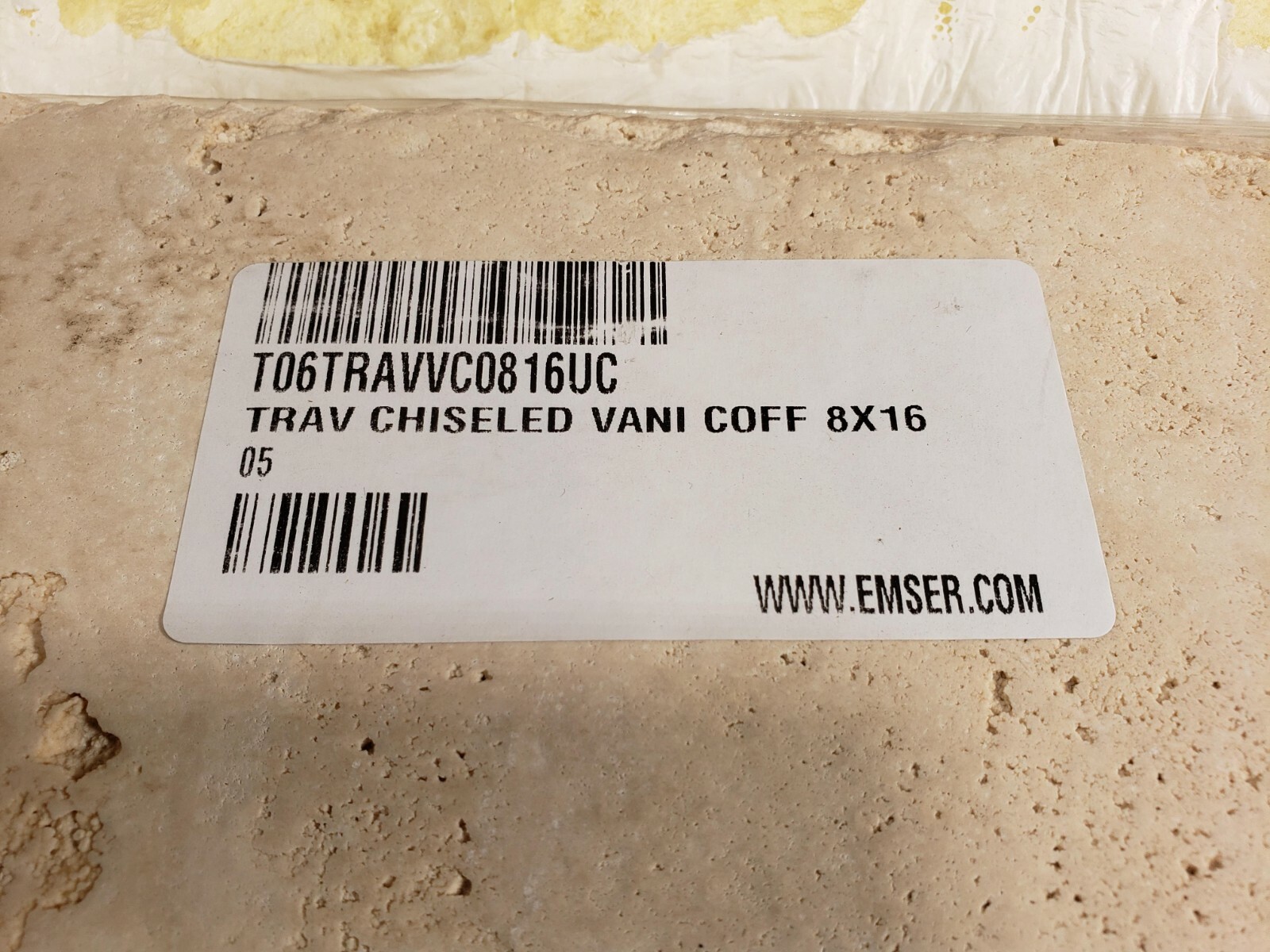 EMSER TRAV CHISELED COFFEE TRAVERTINE, ANTIQUE & TUMBLED CHISELLED 8X16