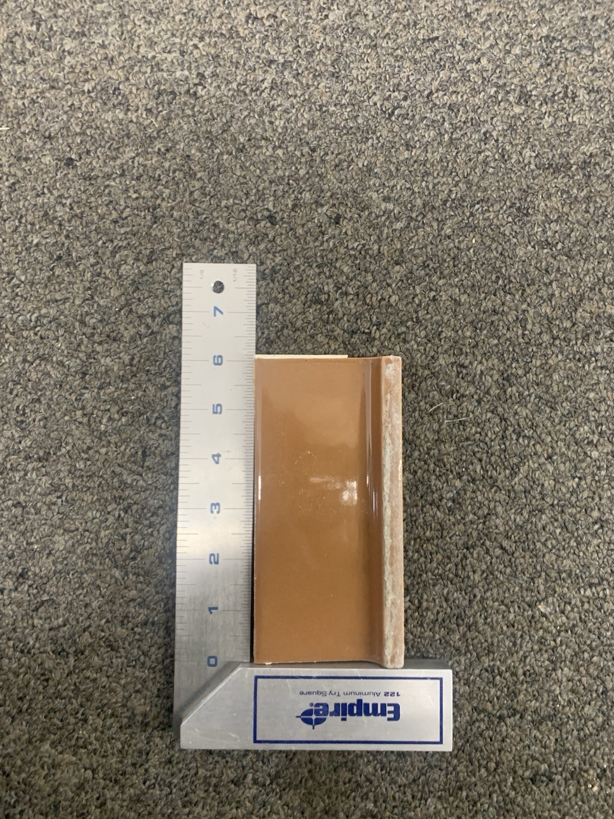 MCM Brown Ceramic Wall Edge 6″ x 2 7/8″ Tiles 20 Available