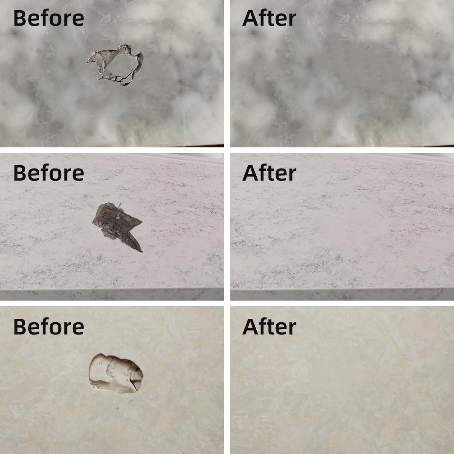 Tile and Granite Repair Kit, Marble Porcelain Stone and Quartz Countertops Repai