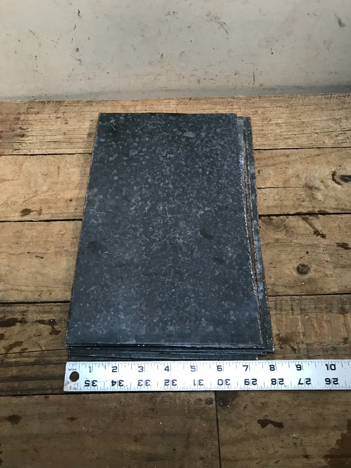 10 Rusty Galvanized Patina Sheet Metal 12″ x 7 1/2 – 8″ Wall Tile Art Garden (B)