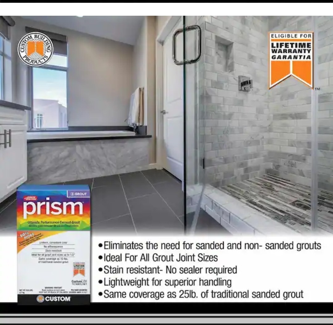 Custom Prism Ultimate Performance Cement Grout – 17 lb (#165 Delorean Gray)