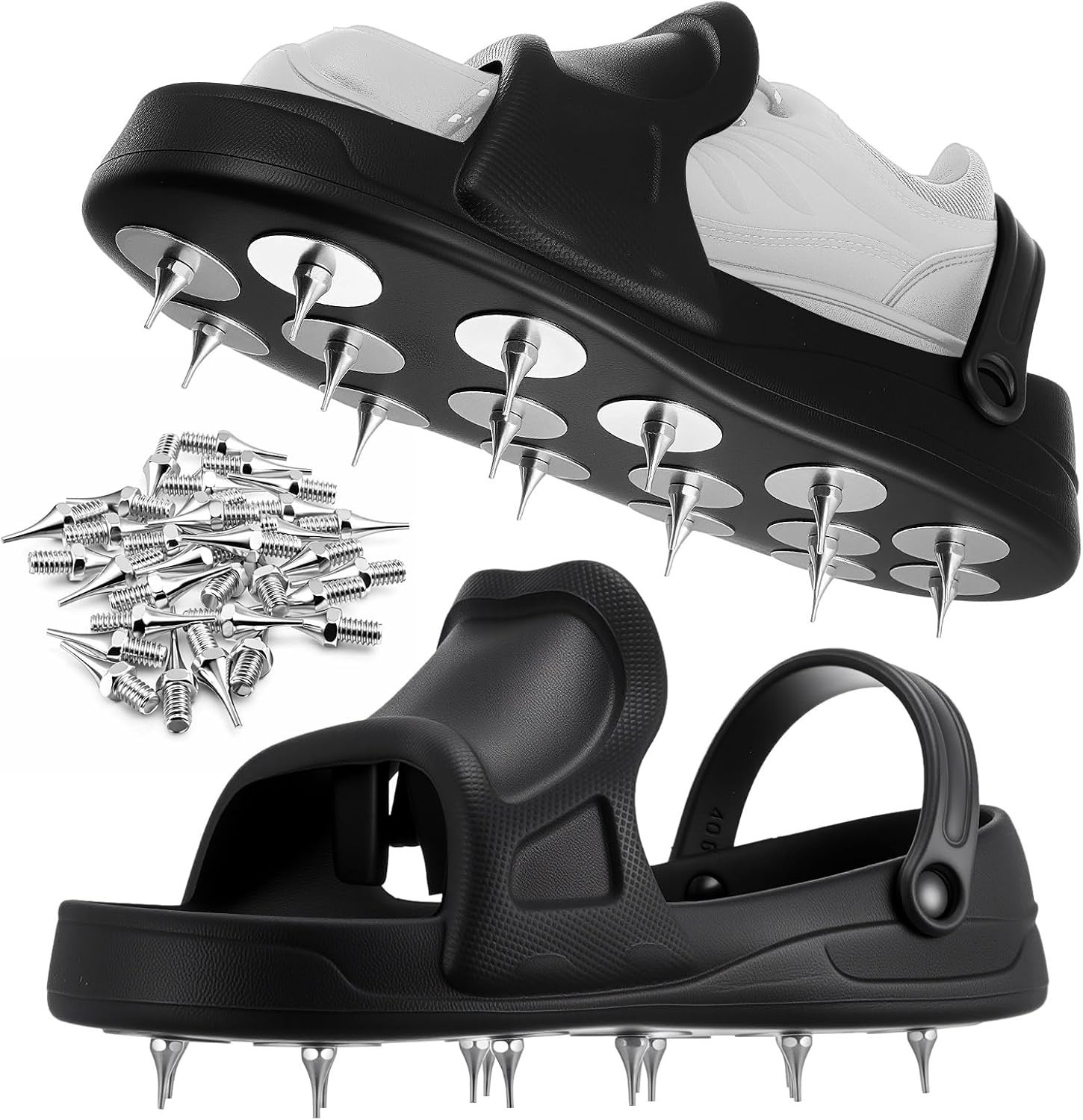 Epoxy Spiked Shoes,Includes 36 Replaceable Spikes, with Heel Strap‌ for Epoxy…