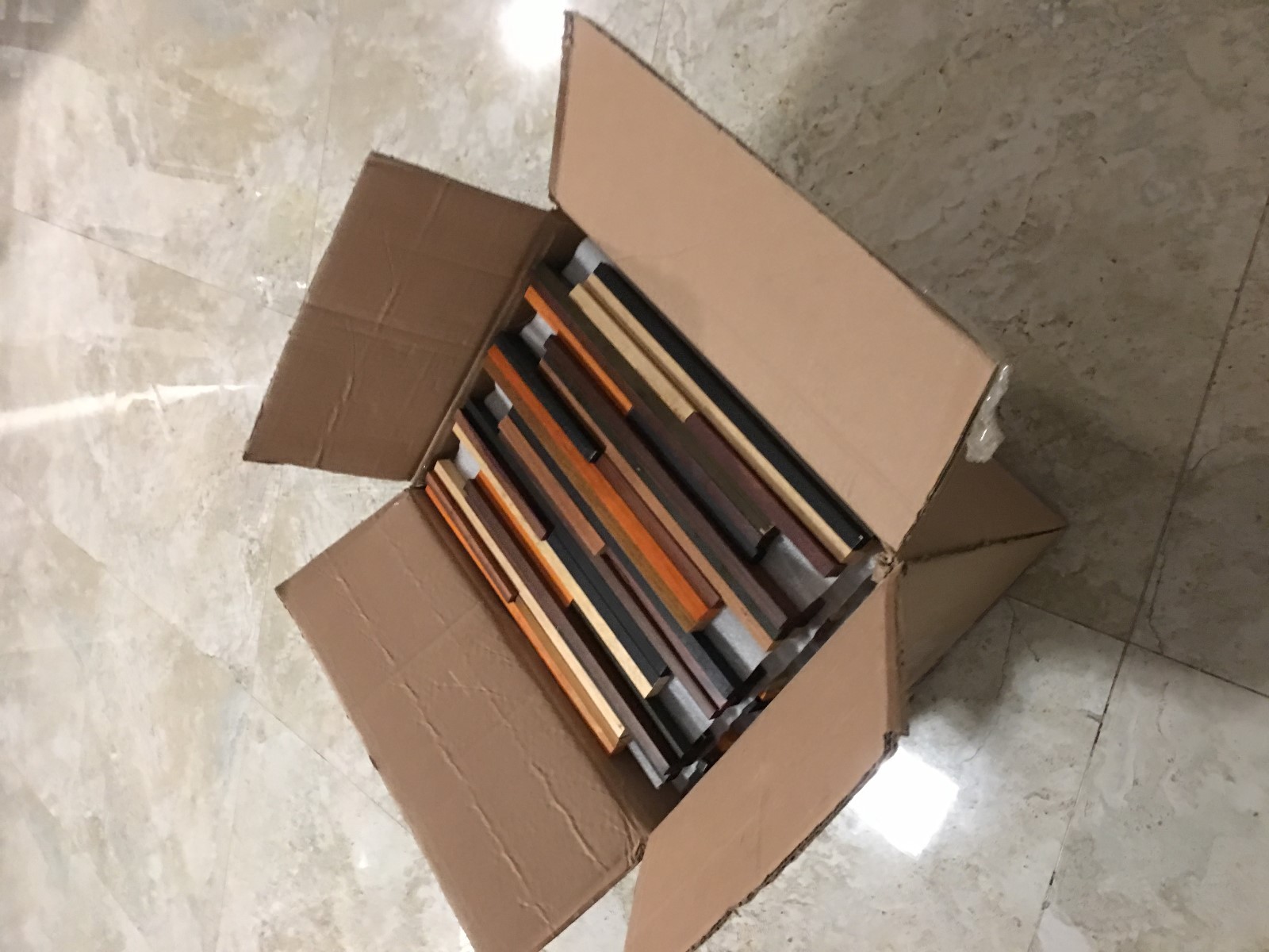 BOX of 12 Mosaics of Model Havana Wall Wood Mosaic Multicolor 3D Tile 11” x 12”