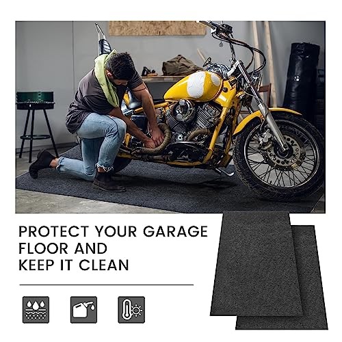 Pcs Oil Spill Mat Set (36″×60″) – Complete Garage Floor Protection – Front & 2