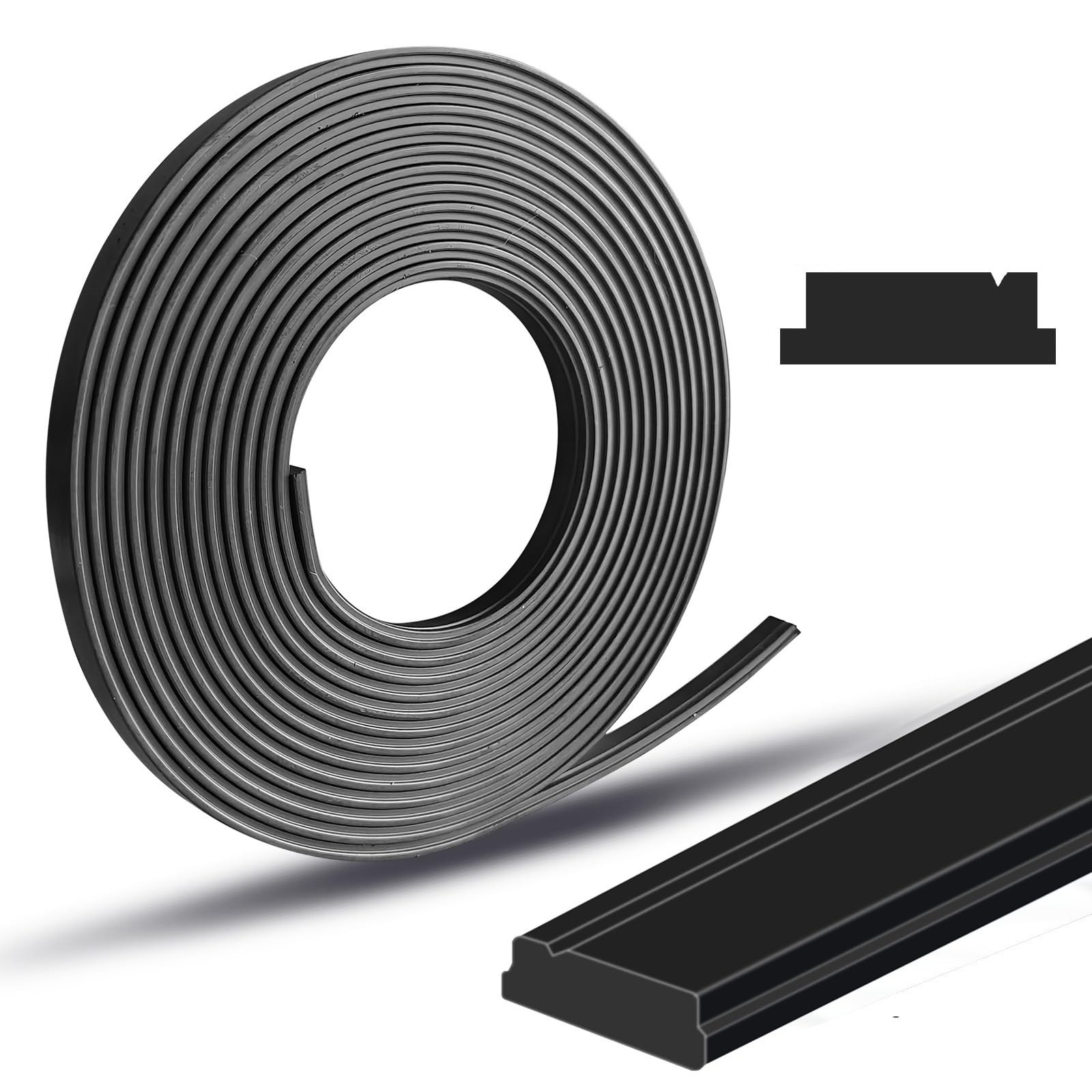 Magnetic Strips for Shower Door 3/8″ Width X 1/8″ Thickness,Framed Black