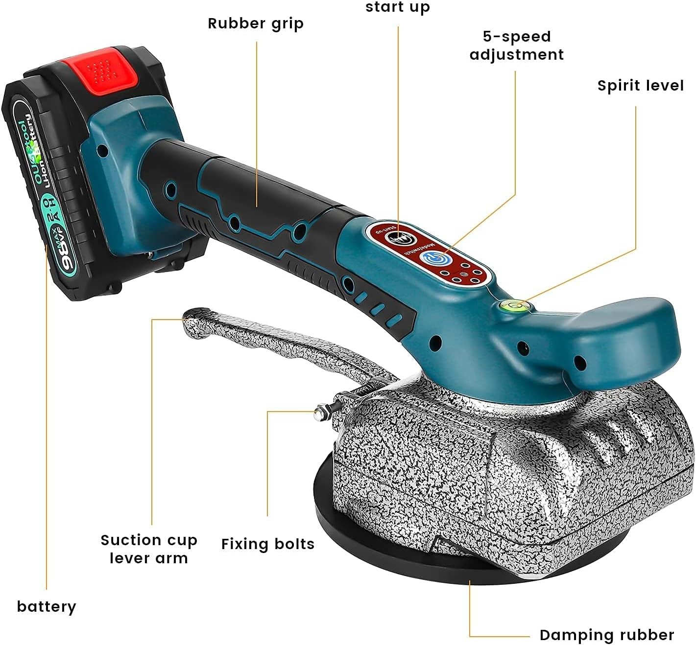 Hand-Held Tile Vibrator Leveling Machine Tile Vibration Tool Tiling Machine,Blue