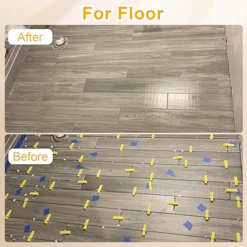 Tile Leveling System with Tile Pliers 1/8 Inch (300 Spacers and 100 Wedges)