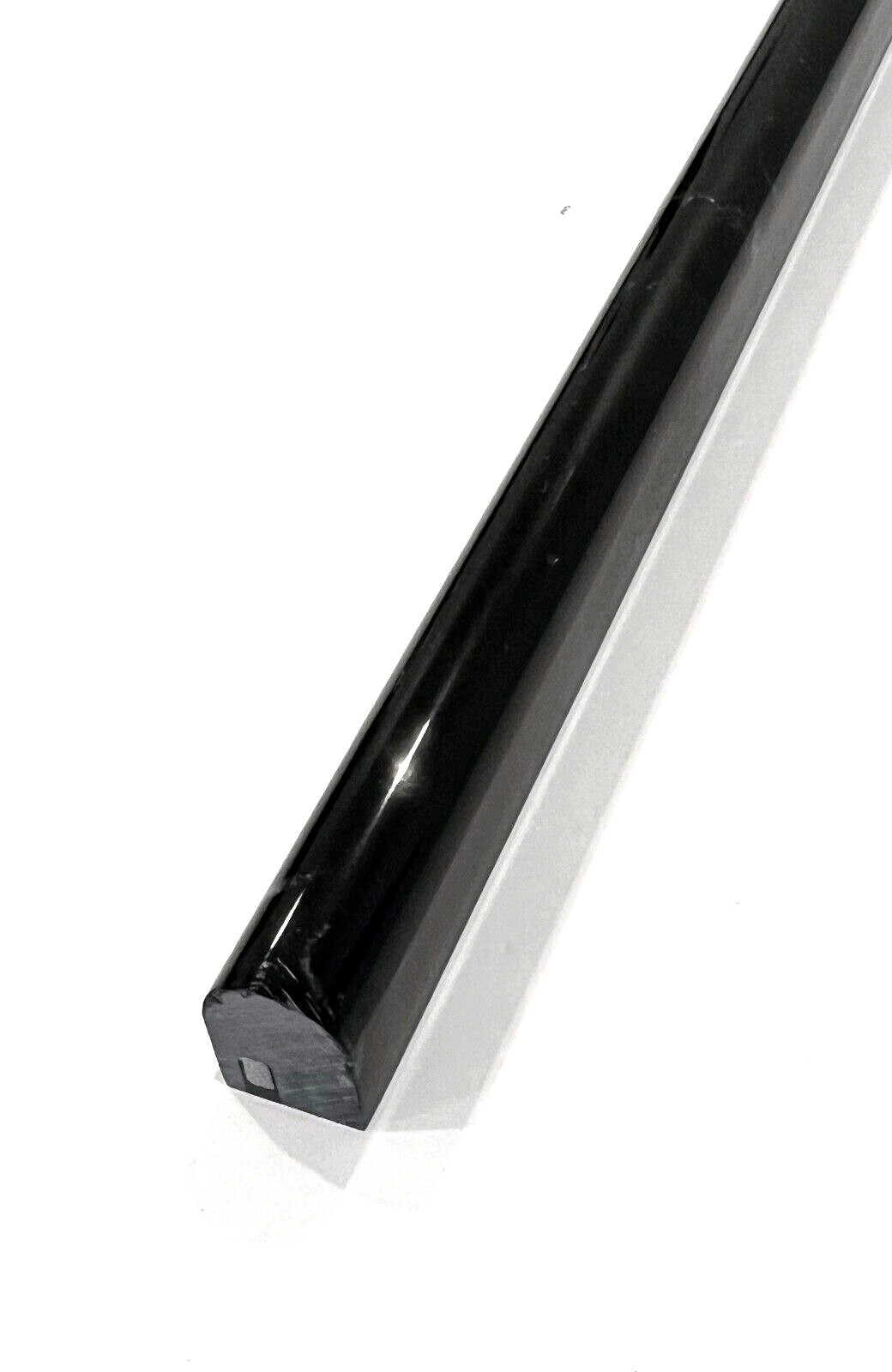 1/2X12 Black Polished Marble Pencil Chair Rail Profile Molding (Box of 10)