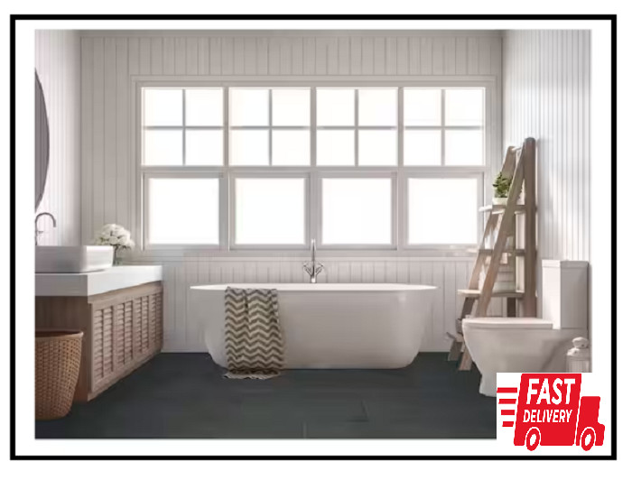 Galactic Slate Black 12 In. X 24 In. Matte Porcelain Floor and Wall Tile (13.62