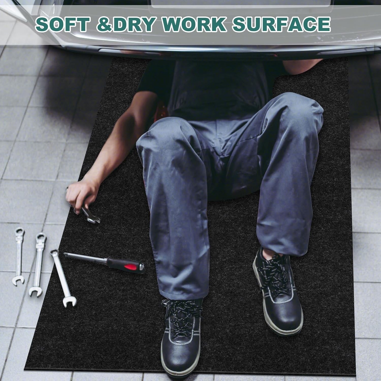 22FTx 8’10” Multi-Purpose Garage Protect Floor Mat Absorbent Oil Pad Parking Mat
