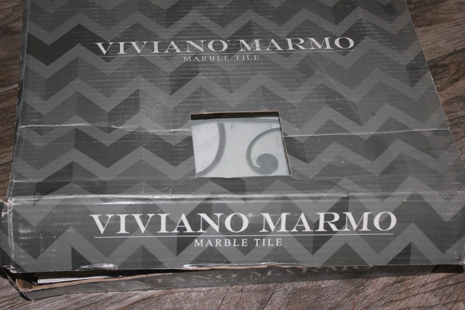 6 Sheets 6.6 sf Marble Waterjet Mosaic Tile Aquarius Damask White Cararra & Gray