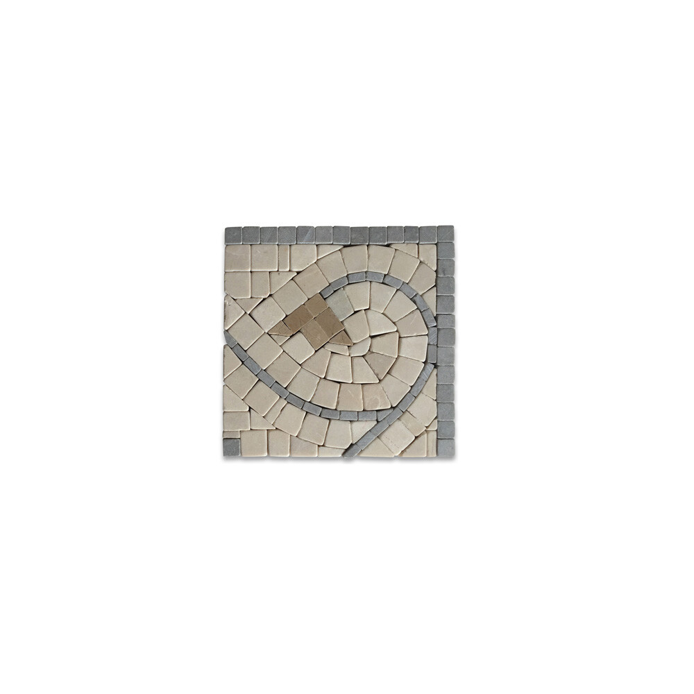 B4691CT Marble Mosaic Border Decorative Accent Tile Agean Sienna 5×5 Tumbled