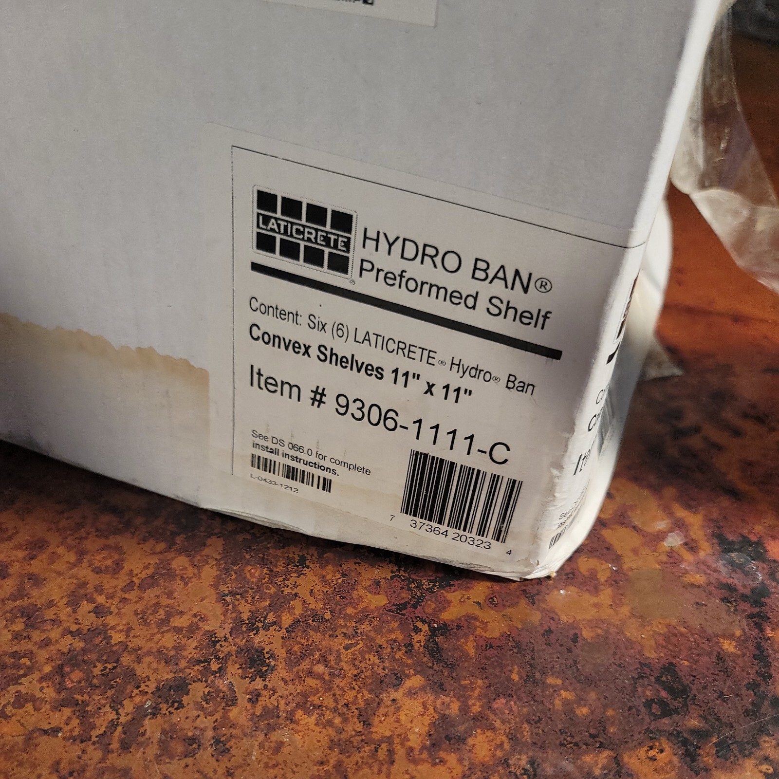 Set of 3 Laticrete Hydro Ban Preformed Triangle Convex Shelves – 11″ x 11″