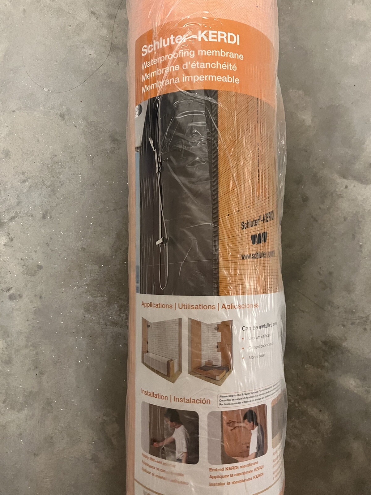 Schluter KERDI Tile Flooring and Wall Waterproofing Membrane 323 sqft. Full Roll
