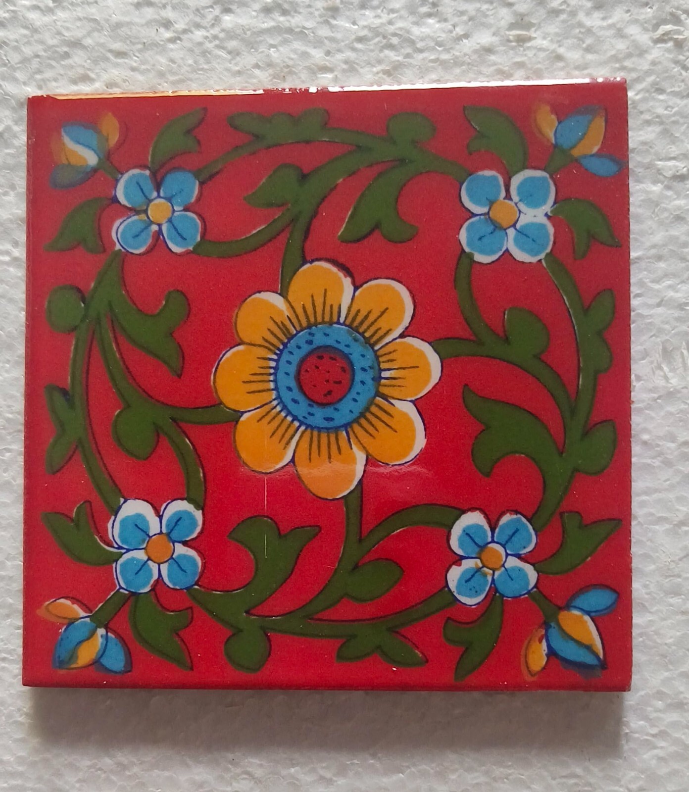 Interior/Exterior Flooring/Wall Ceramic Tile Mural Mosaic Multi Red Set of 21 Pc
