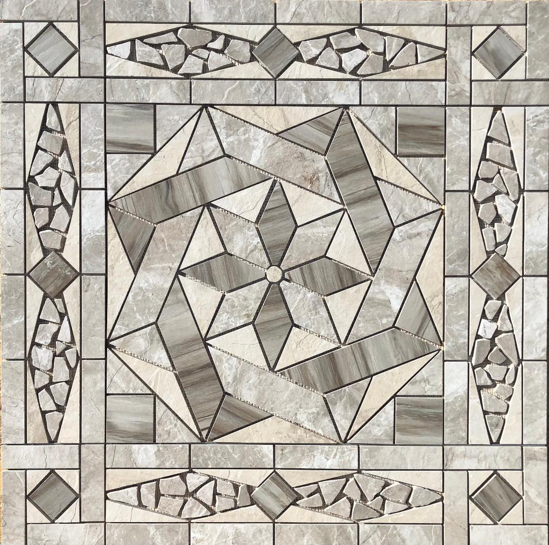36″ x 36″ Tile Medallion Deco Mosaic Accent – Happy Floors Sonoma tile series