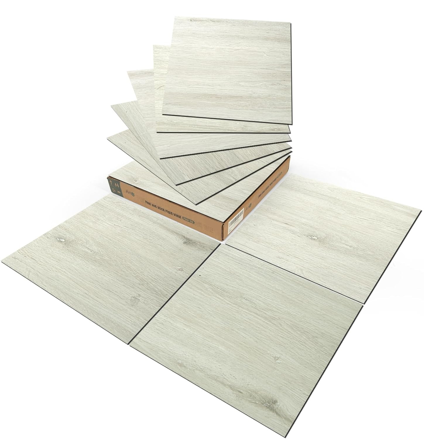 Peel and Stick Vinyl Floor Tiles 30-Pack 12 X 12 Inch, Self Adhesive Waterproof